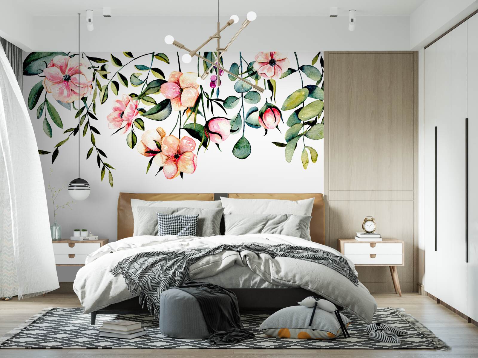 Fototapeten Blumen, die im Sommer wachsen