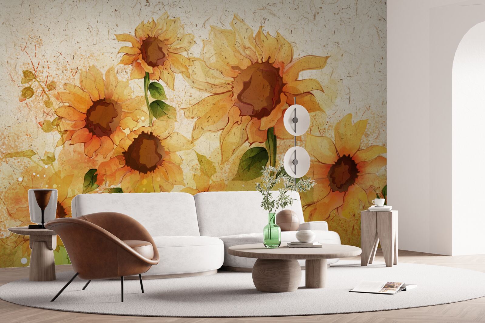 Fototapeten Goldene Sonnenblumen anregen