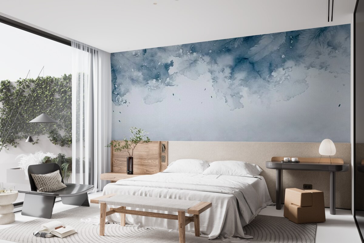 Fototapeten Meeresraum unter Sturmwolken