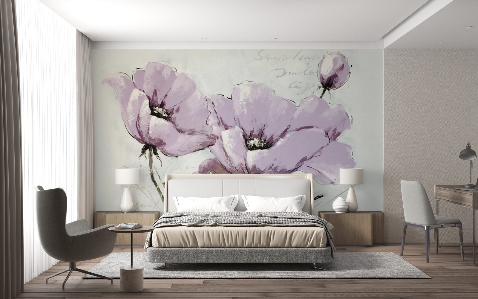Fototapeten Lila -lilac lilac Blütenbett
