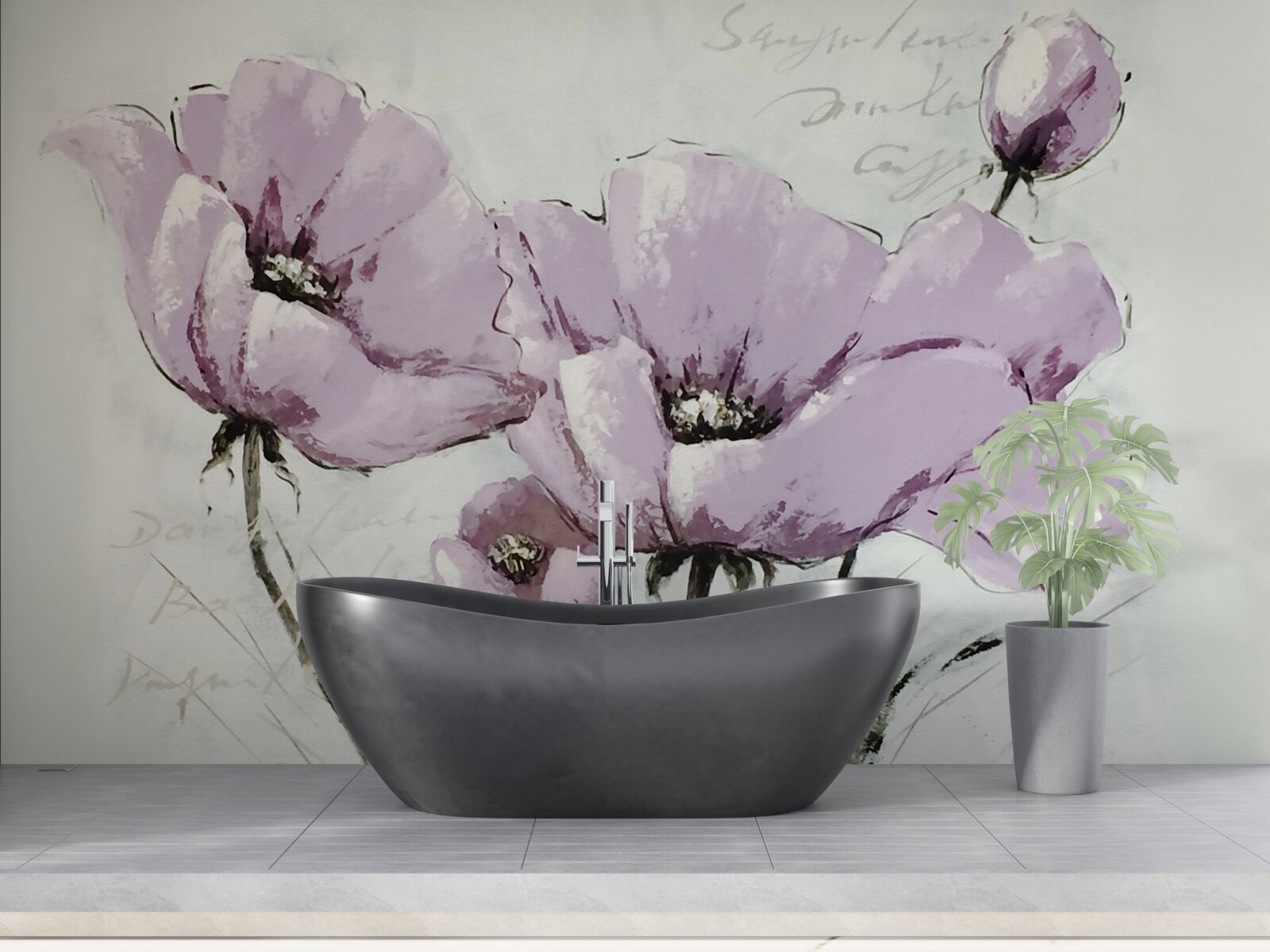 Fototapeten Lila -lilac lilac Blütenbett