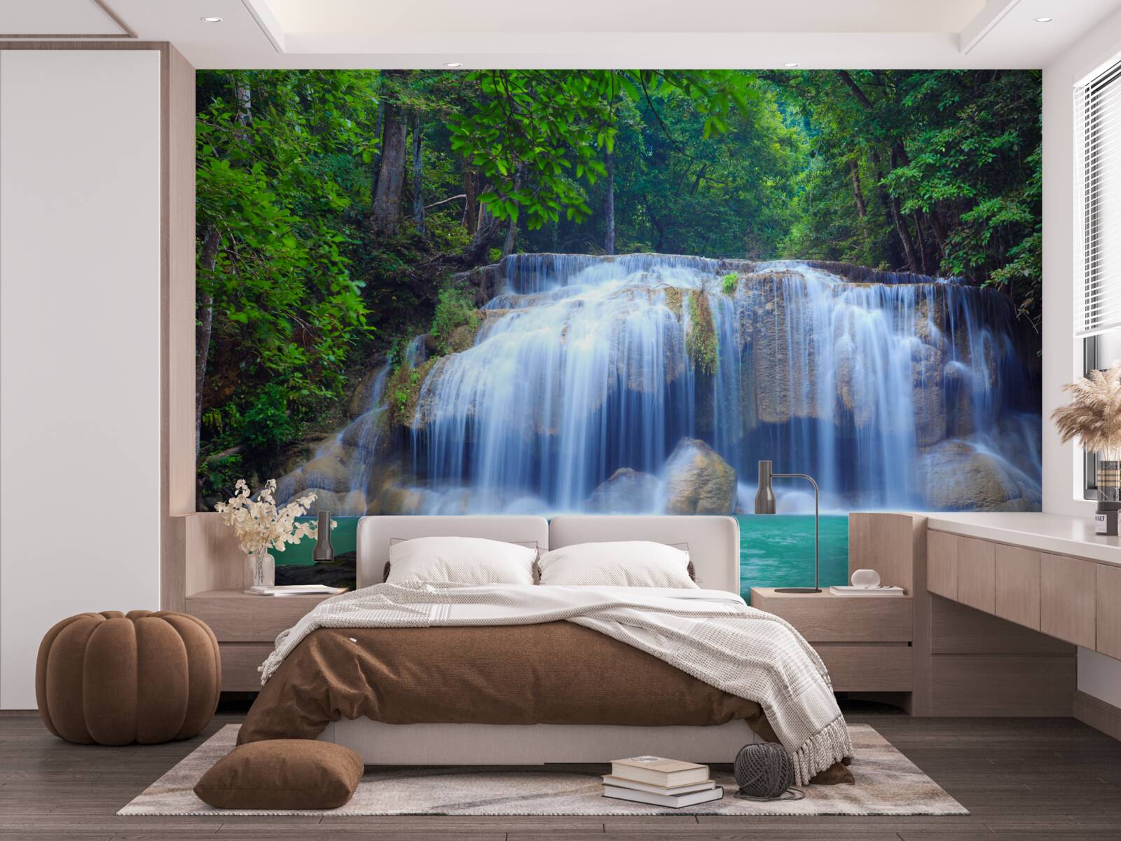 Fototapeten Erawan Wasserfall in Kanchanaburi, Thailand