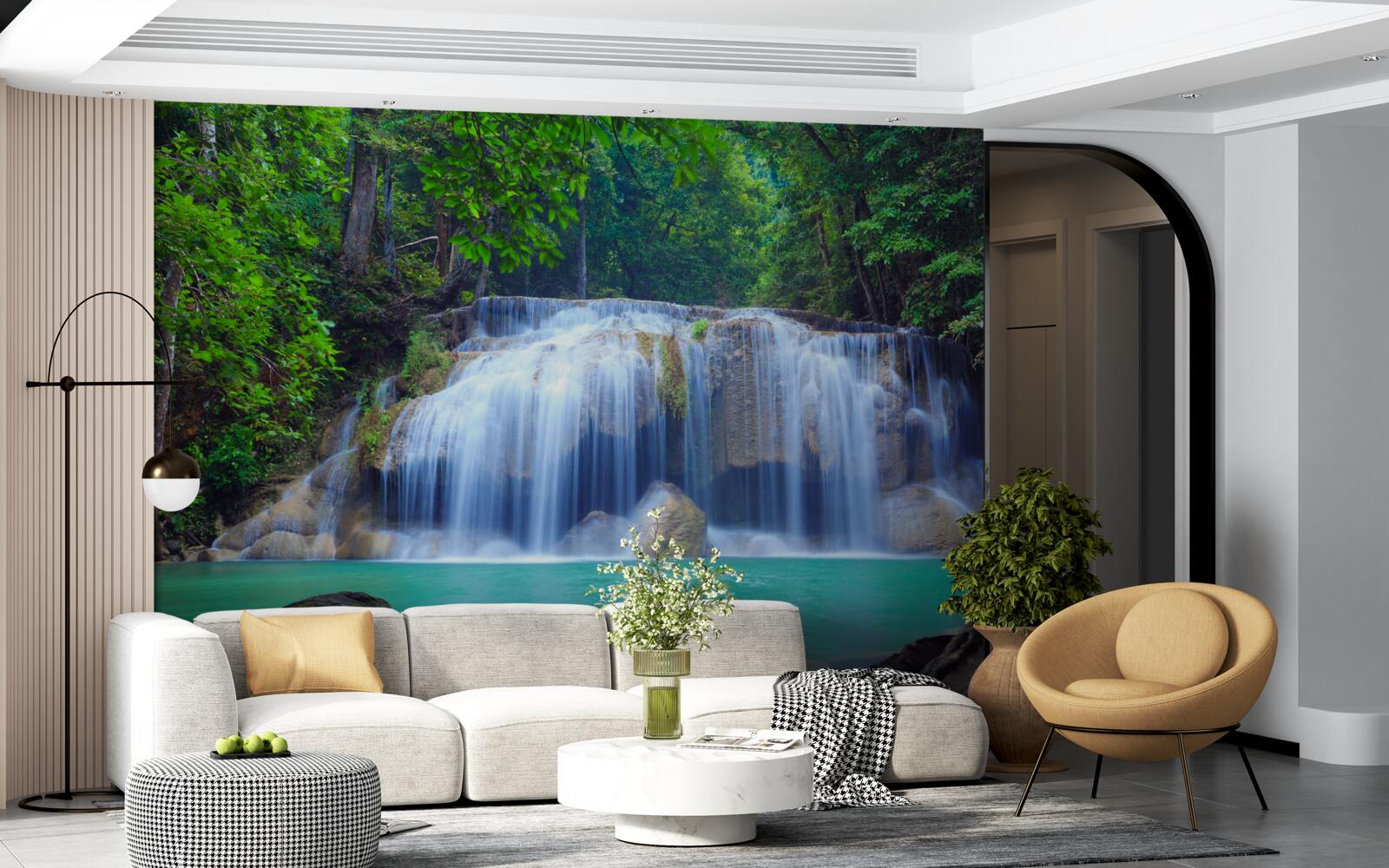 Fototapeten Erawan Wasserfall in Kanchanaburi, Thailand