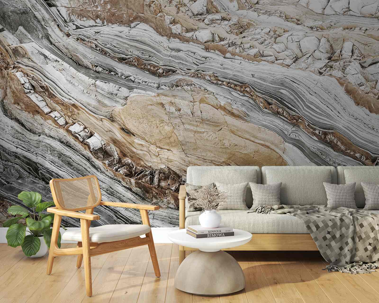 Fototapeten 3D -Rock -Graffiti an den Wänden