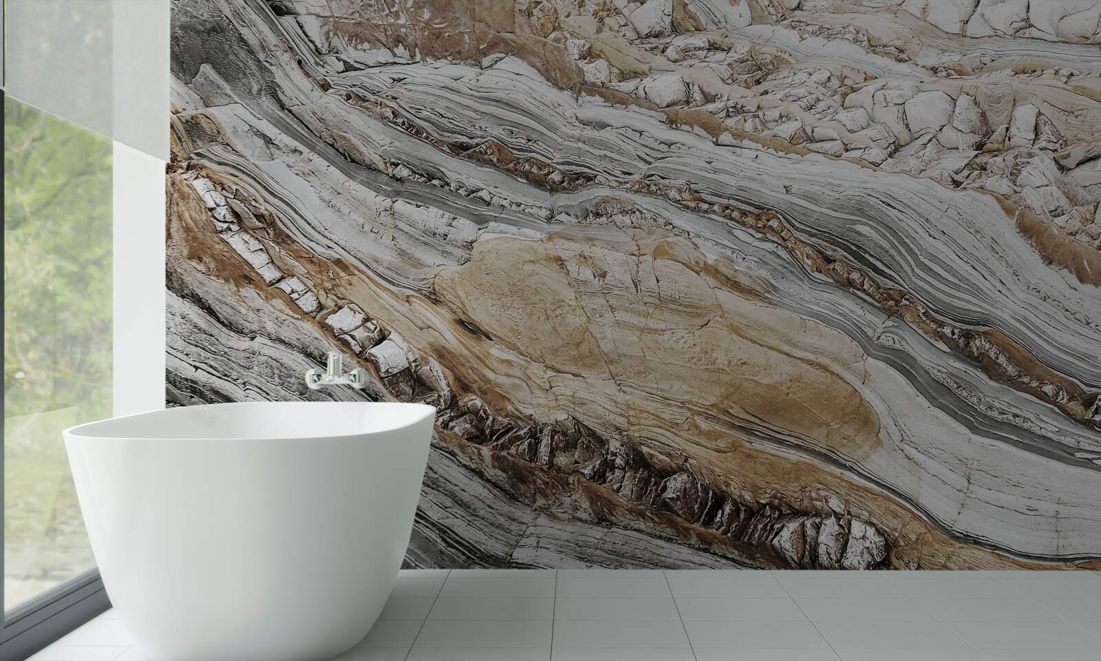 Fototapeten 3D -Rock -Graffiti an den Wänden