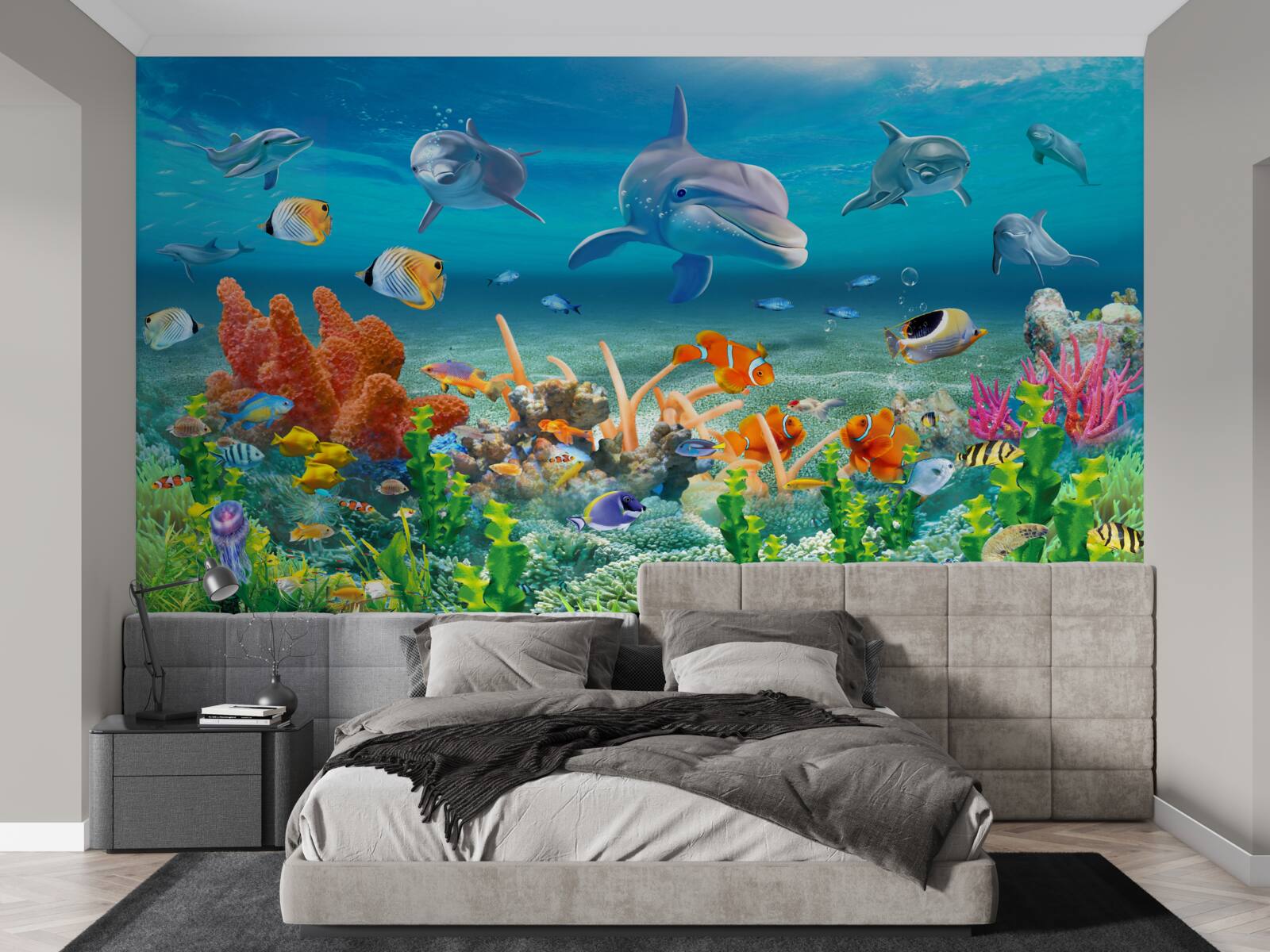 Fototapeten Aquarium, Aquarium mit einem Wasserökosystem, in dem frisches Wasser bleibt
