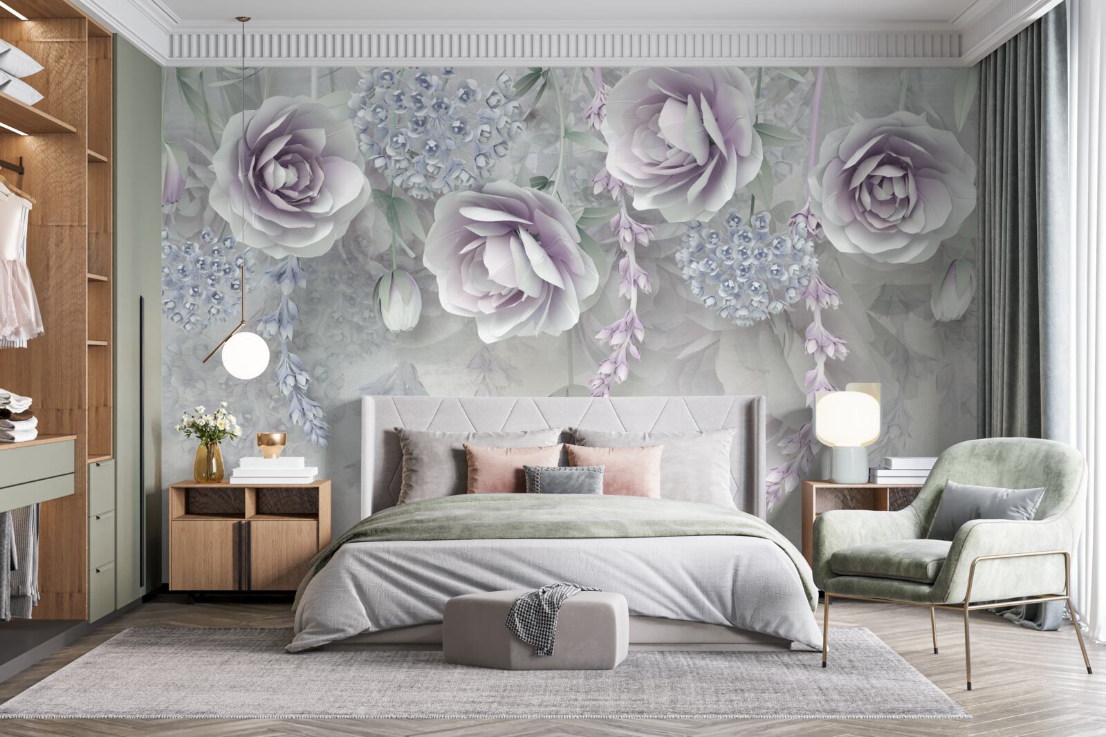 Fototapeten Lila und Wand