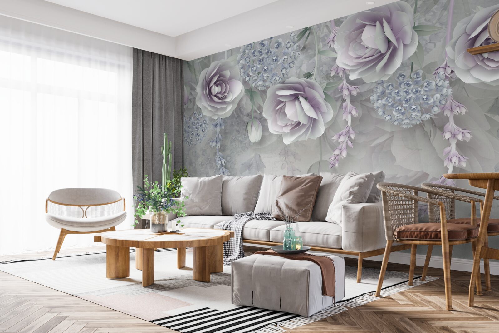 Fototapeten Lila und Wand
