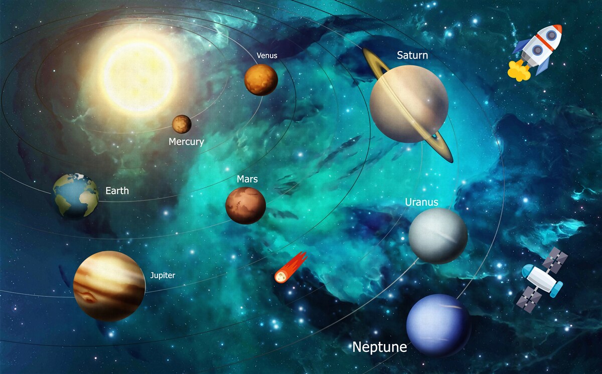 Fototapeten Raumkörper im Universum