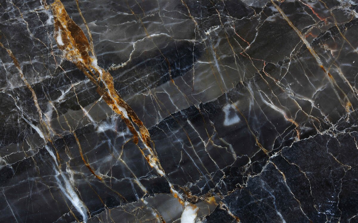 Fototapeten Marmor in Schwarz und Gold gestrichen