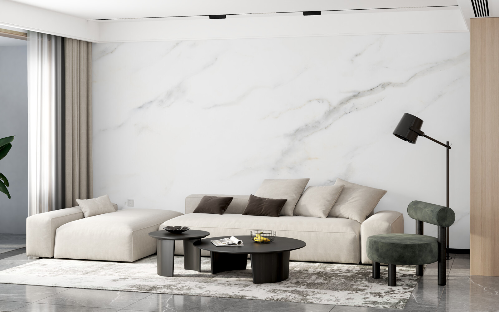 Fototapeten Schnee -White Marmor