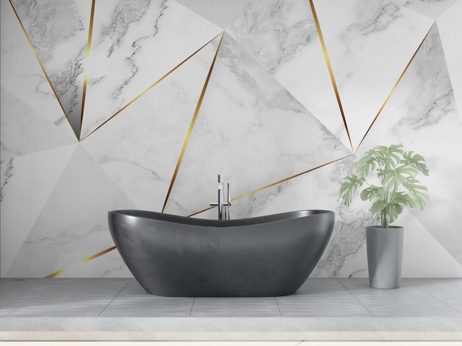 Fototapeten Weißer Marblek