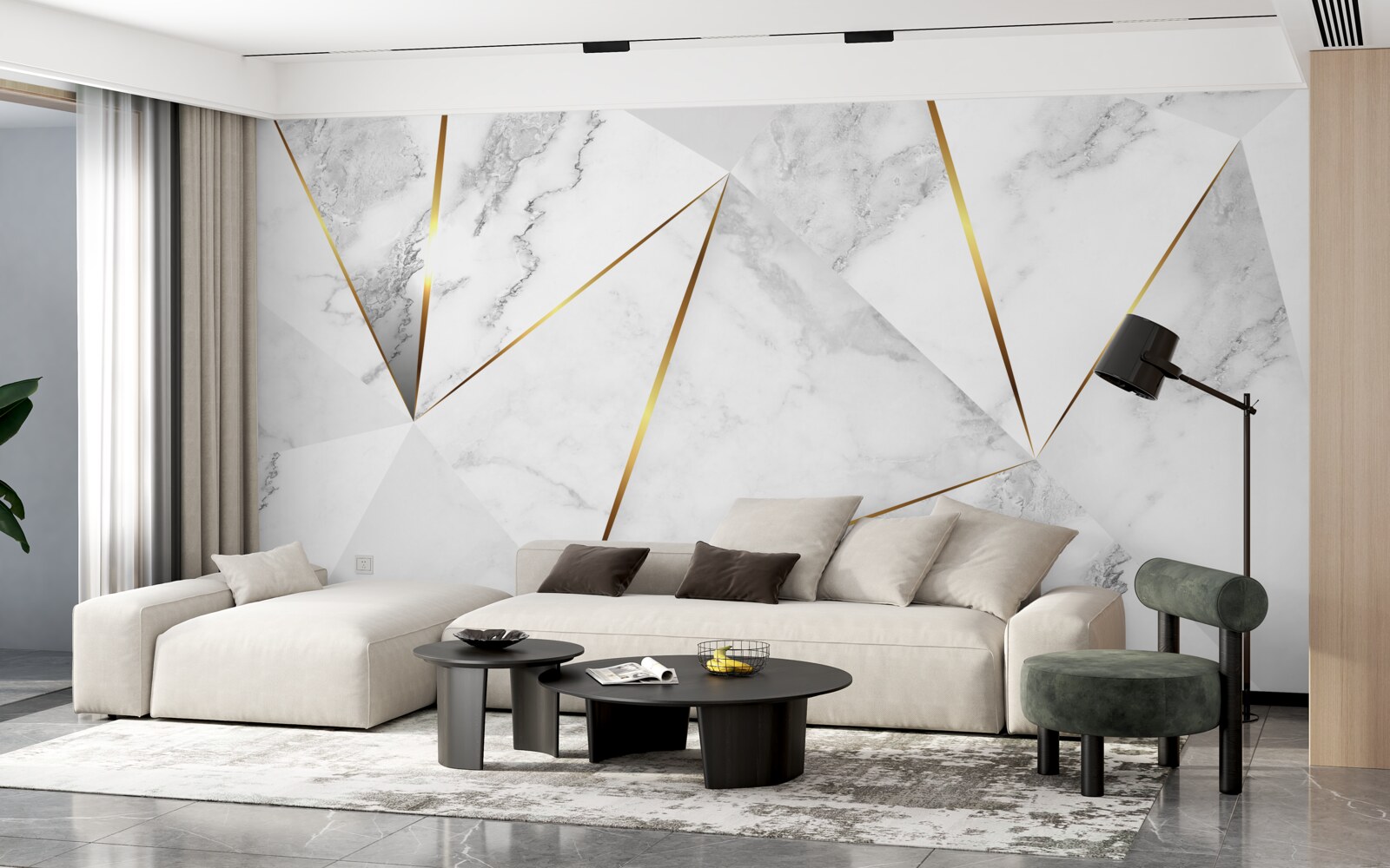 Fototapeten Weißer Marblek