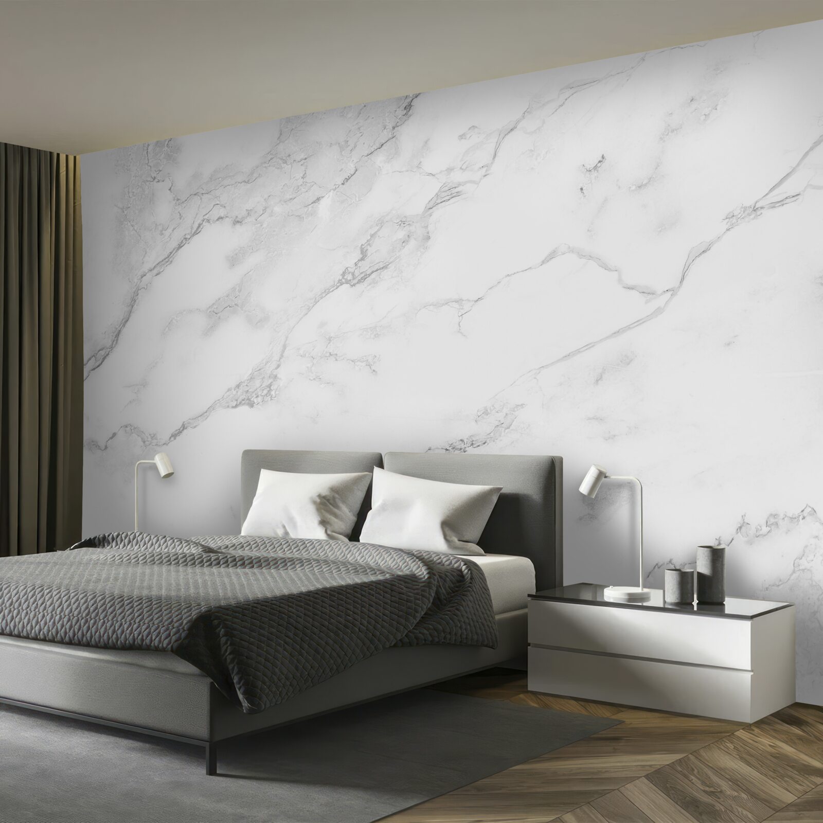 Fototapeten Schnee -White Marmor