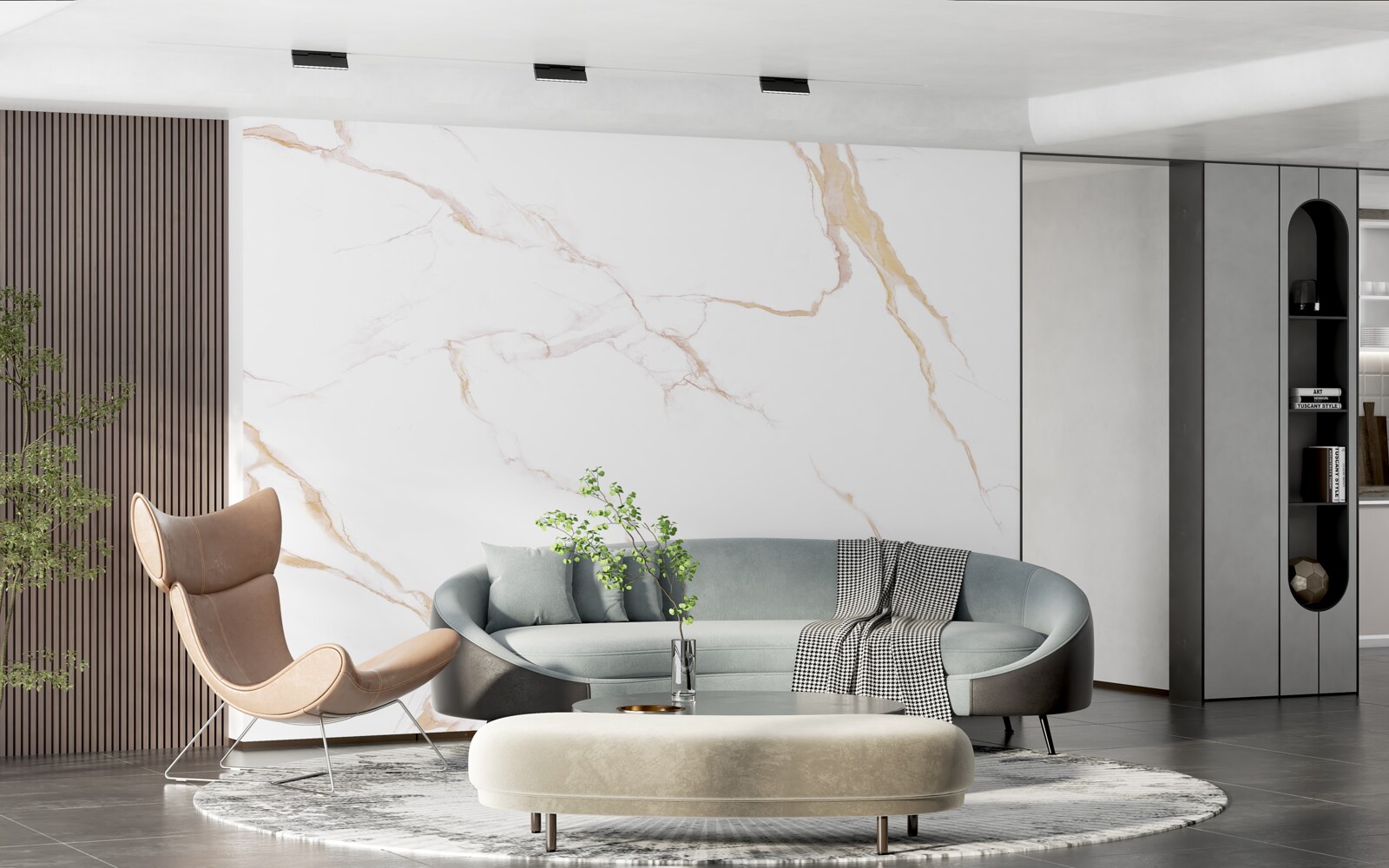 Fototapeten mit Marmor in Weiß und Beige