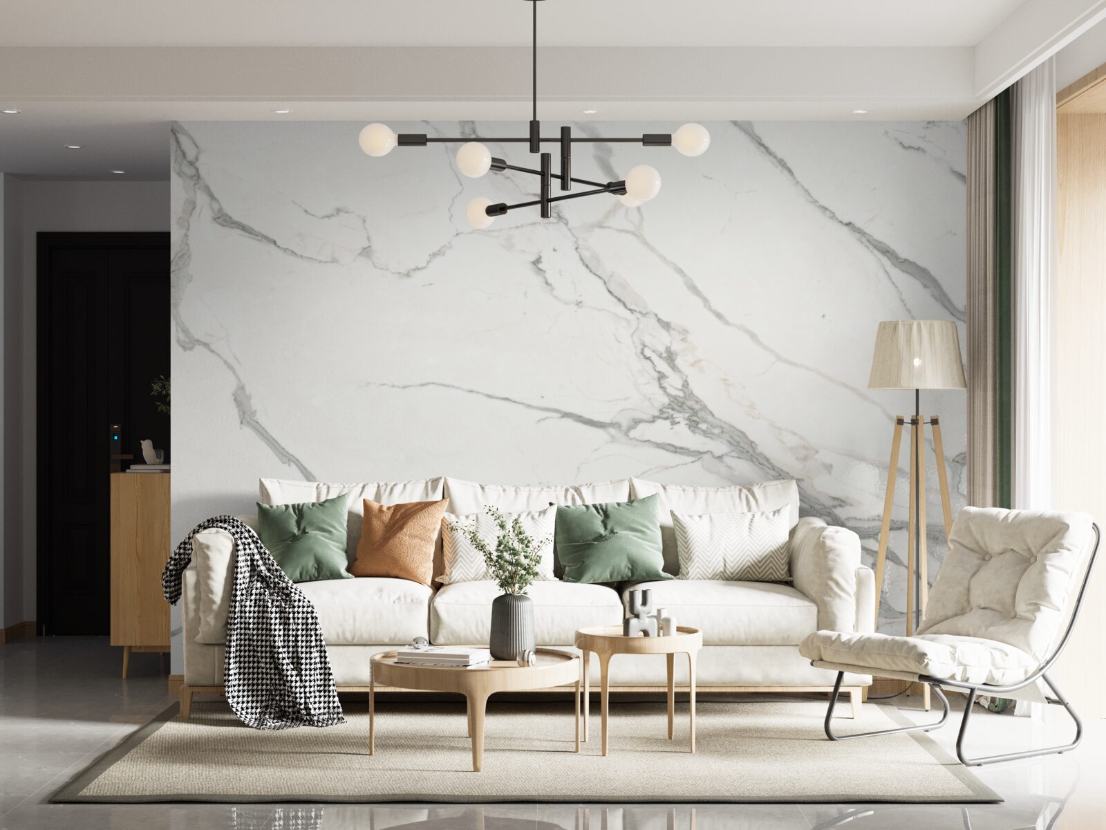 Fototapeten Schnee -White Marmor
