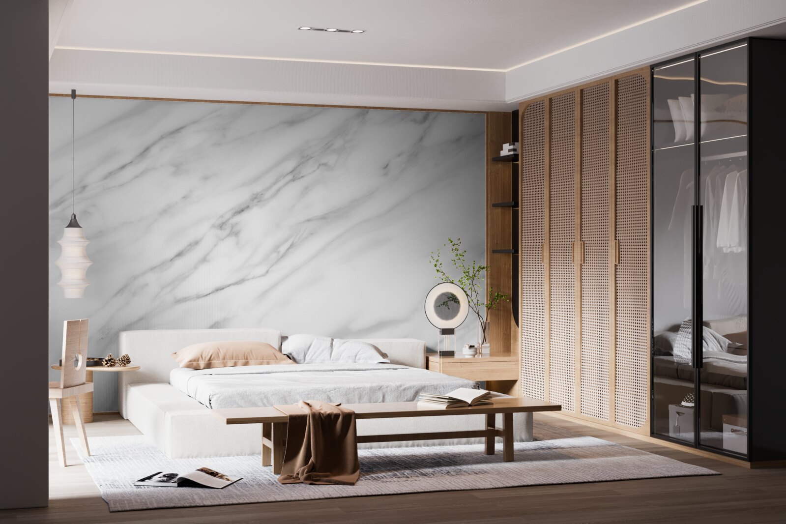 Fototapeten Schnee -White Marmor