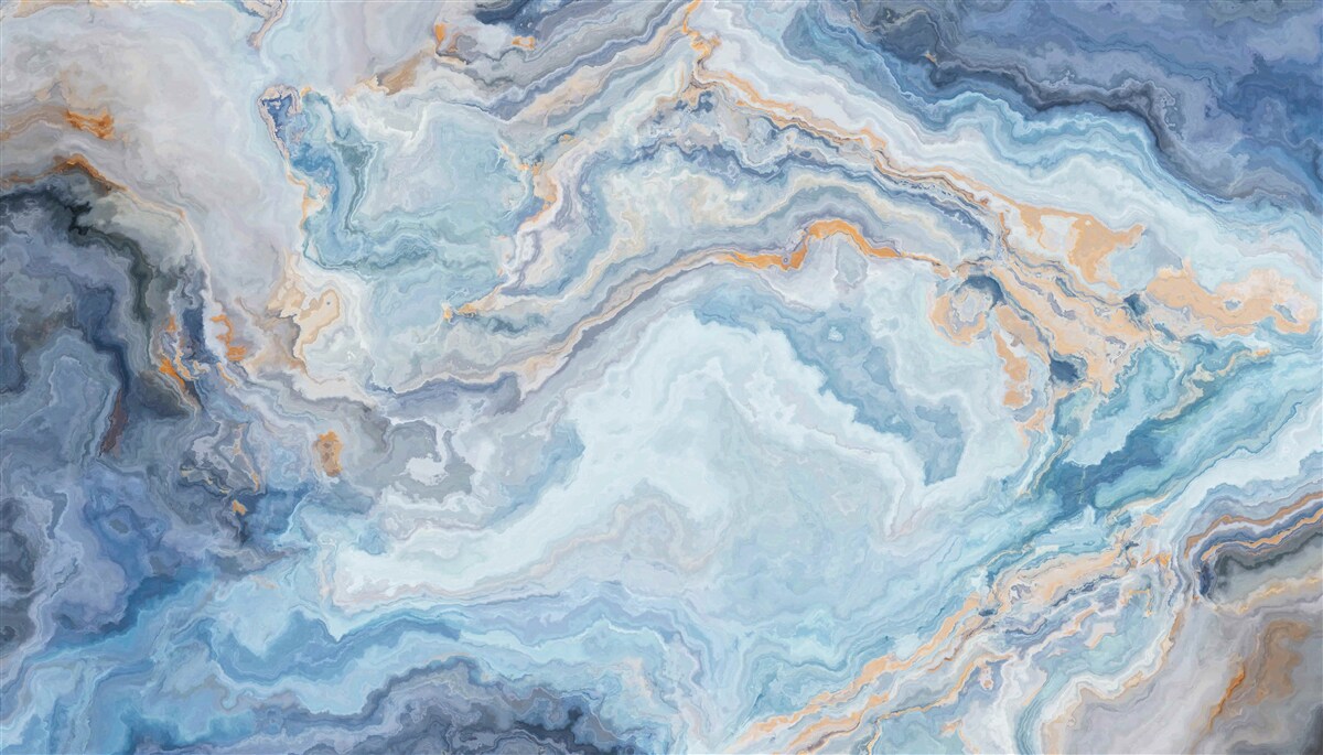 Fototapeten Ein Mineral mit einem blauen Farbton am Wandbild