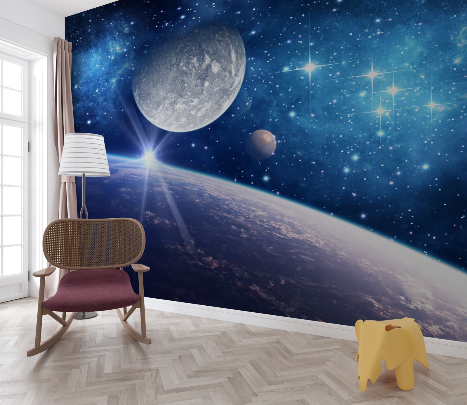 Fototapeten Universum, Sternraum und Luftschicht