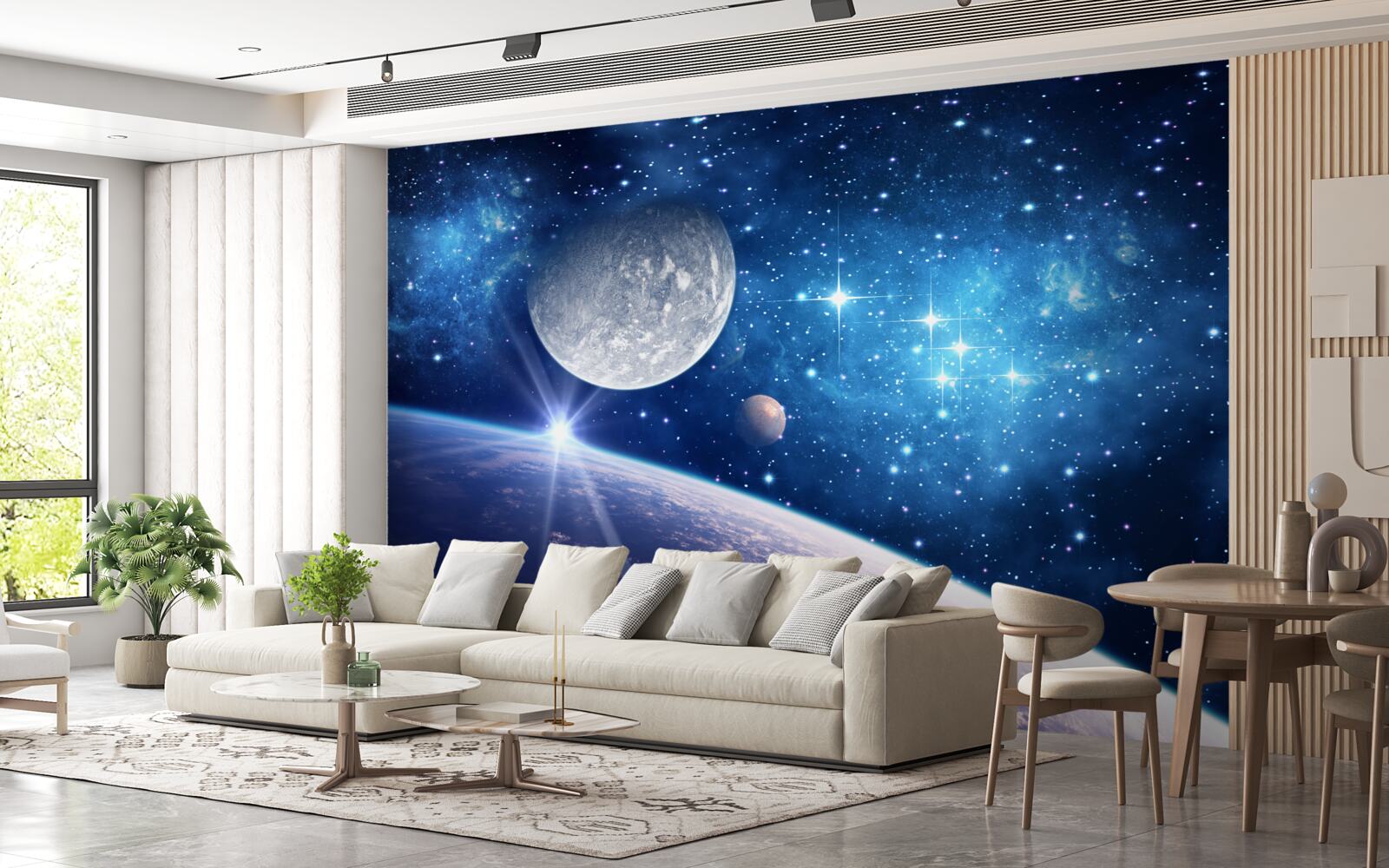 Fototapeten Universum, Sternraum und Luftschicht