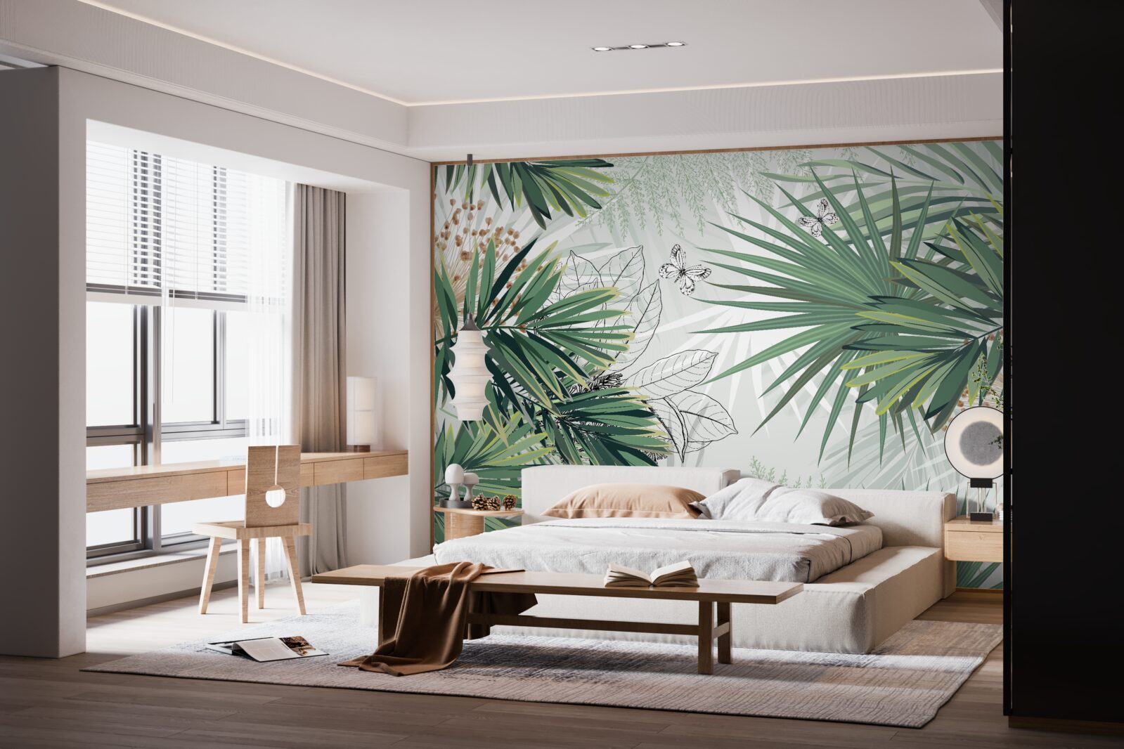 Fototapeten Korridor, Baum und Wohnzimmer