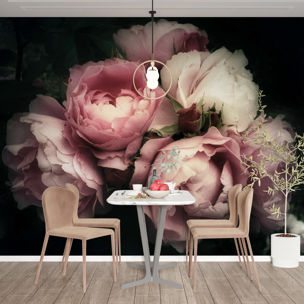Fototapeten Pase, Blume und rosa Farbton