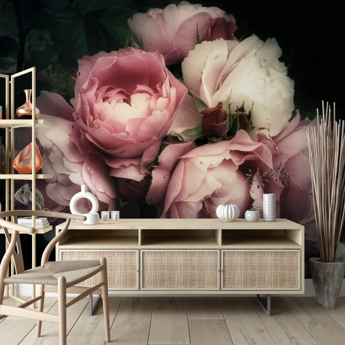 Fototapeten Pase, Blume und rosa Farbton