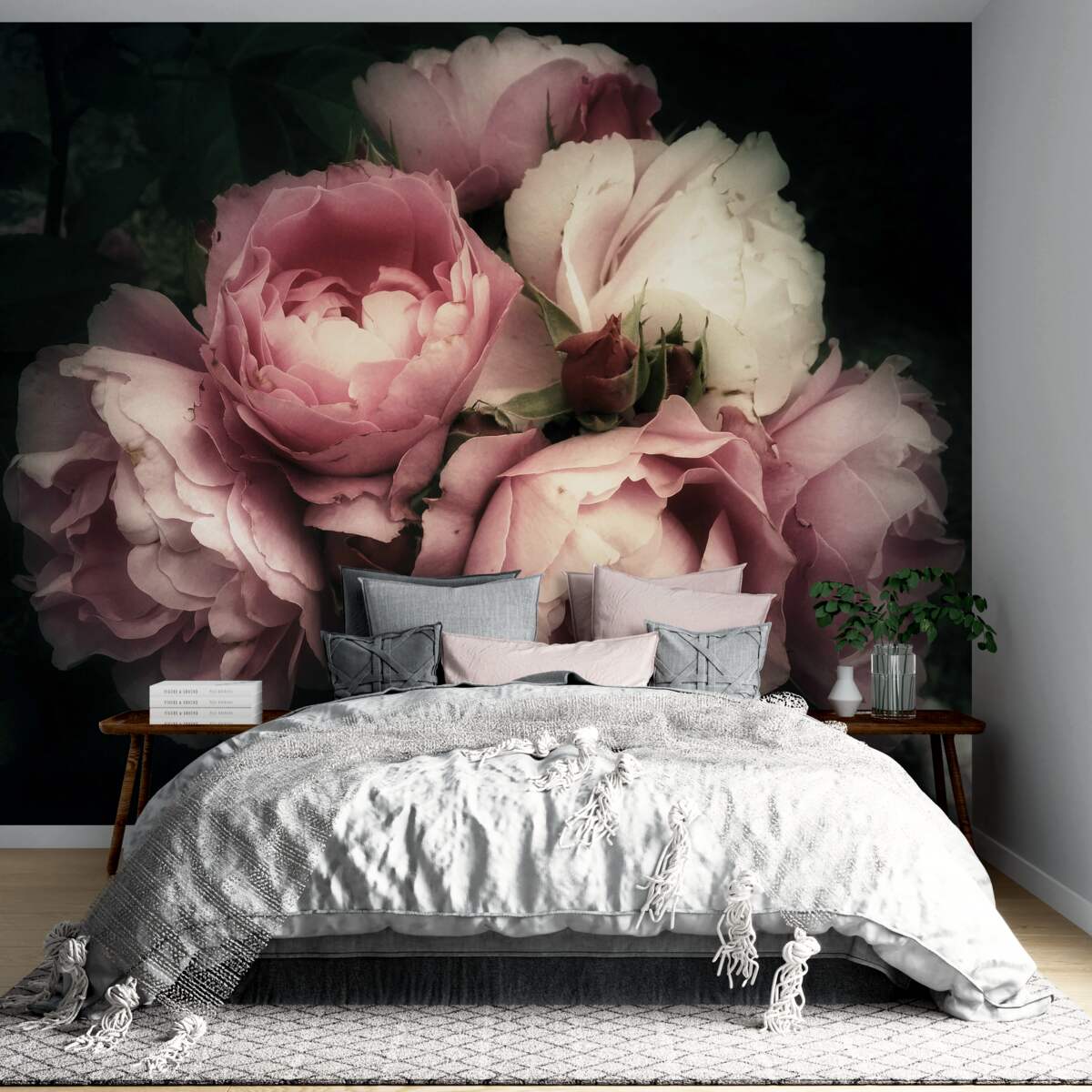 Fototapeten Pase, Blume und rosa Farbton