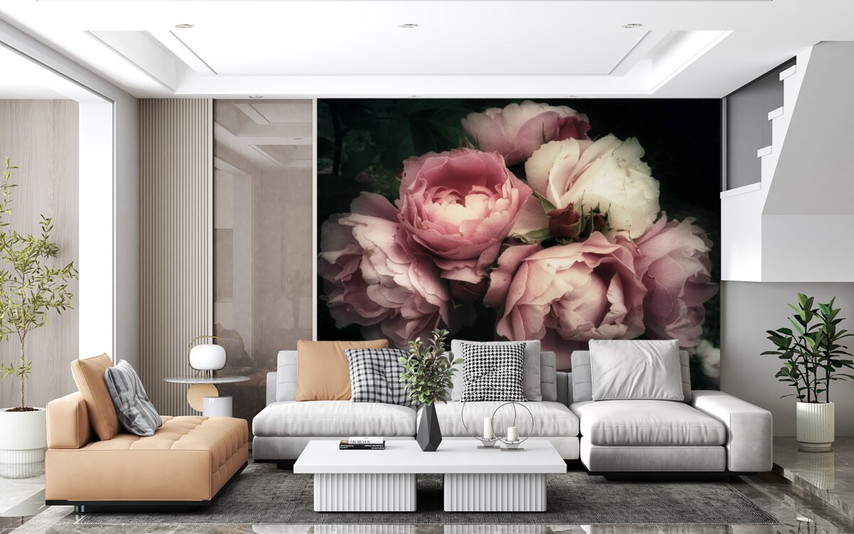 Fototapeten Pase, Blume und rosa Farbton