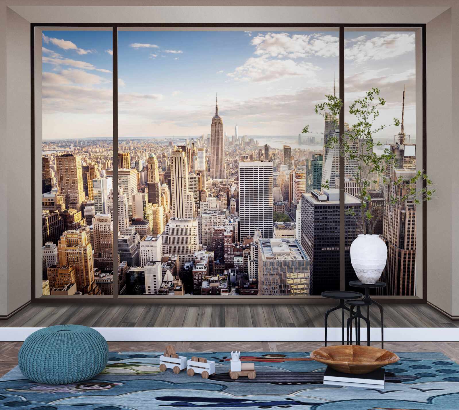 Fototapeten Blick vom Fenster nach New York