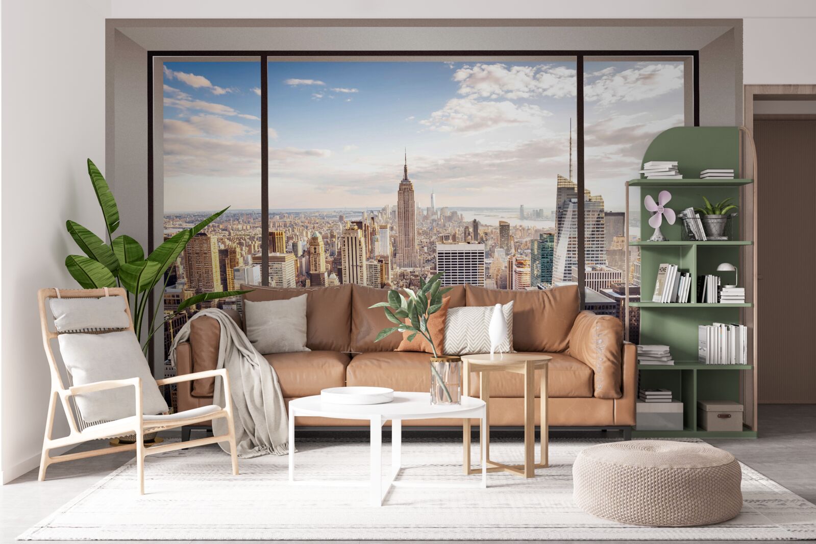 Fototapeten Blick vom Fenster nach New York