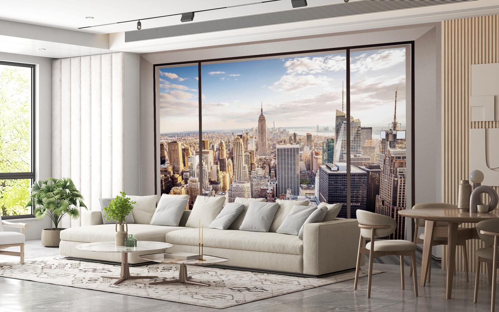Fototapeten Blick vom Fenster nach New York