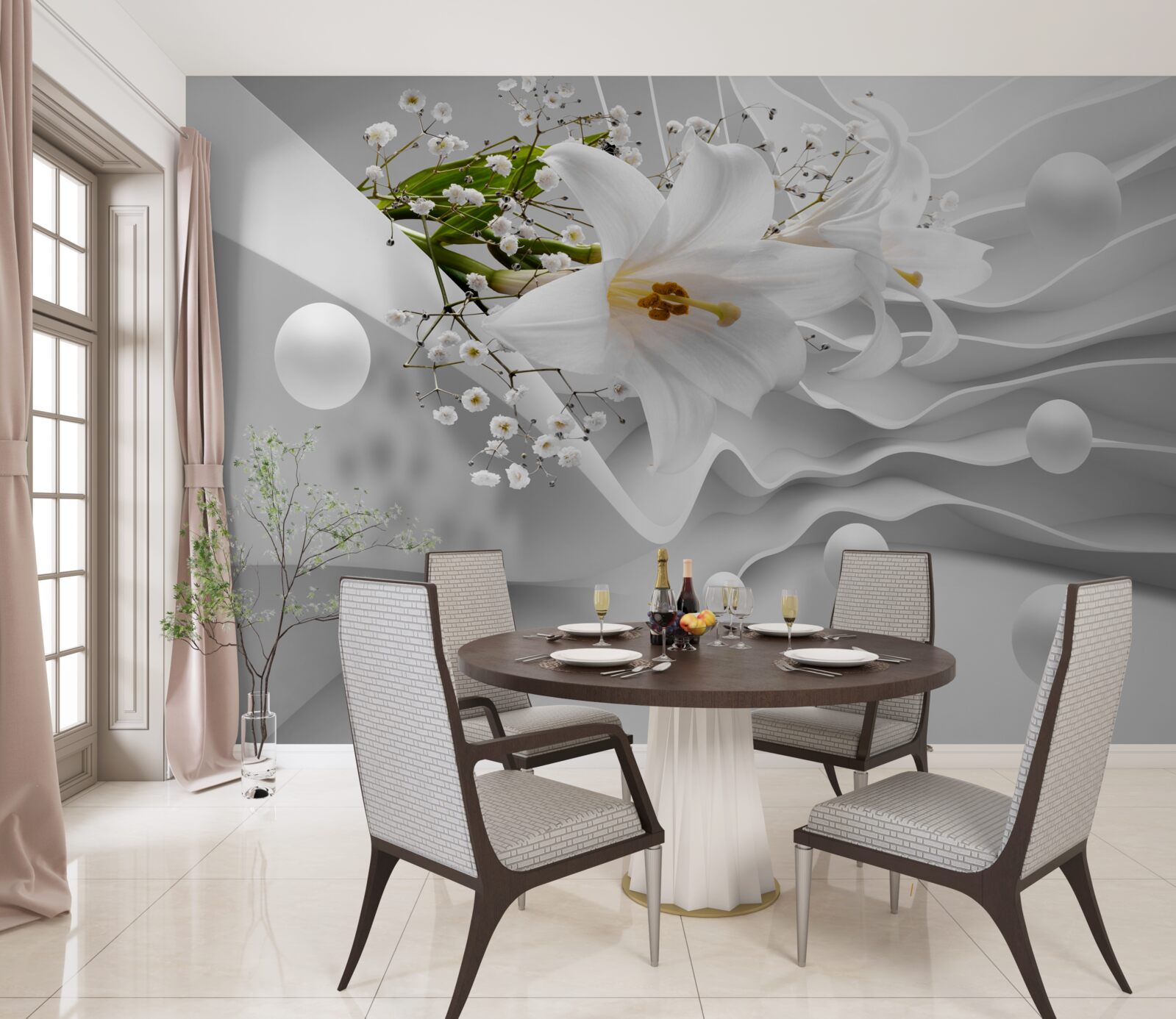 Fototapeten Space Lilien