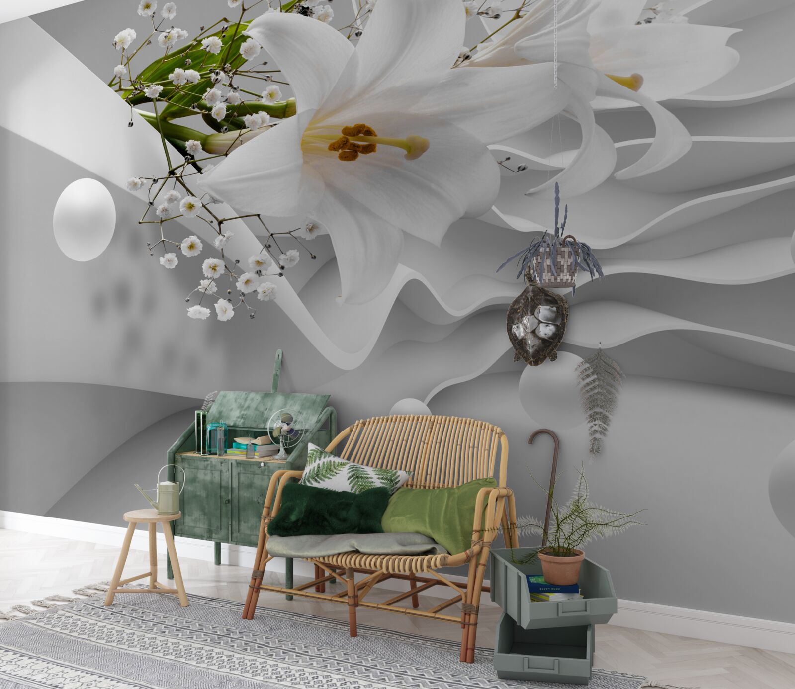 Fototapeten Space Lilien