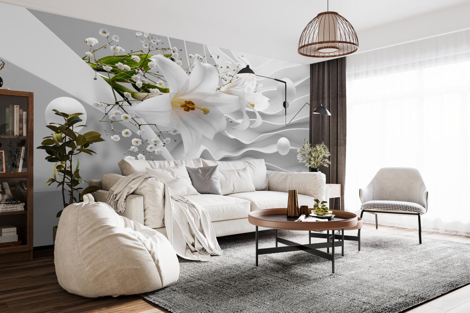 Fototapeten Space Lilien
