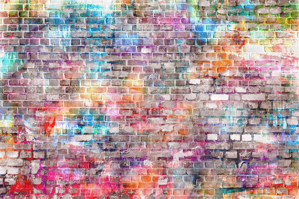 Fototapeten Visuell reiches Bild der Wand im Grunge -Stil, Hintergrund