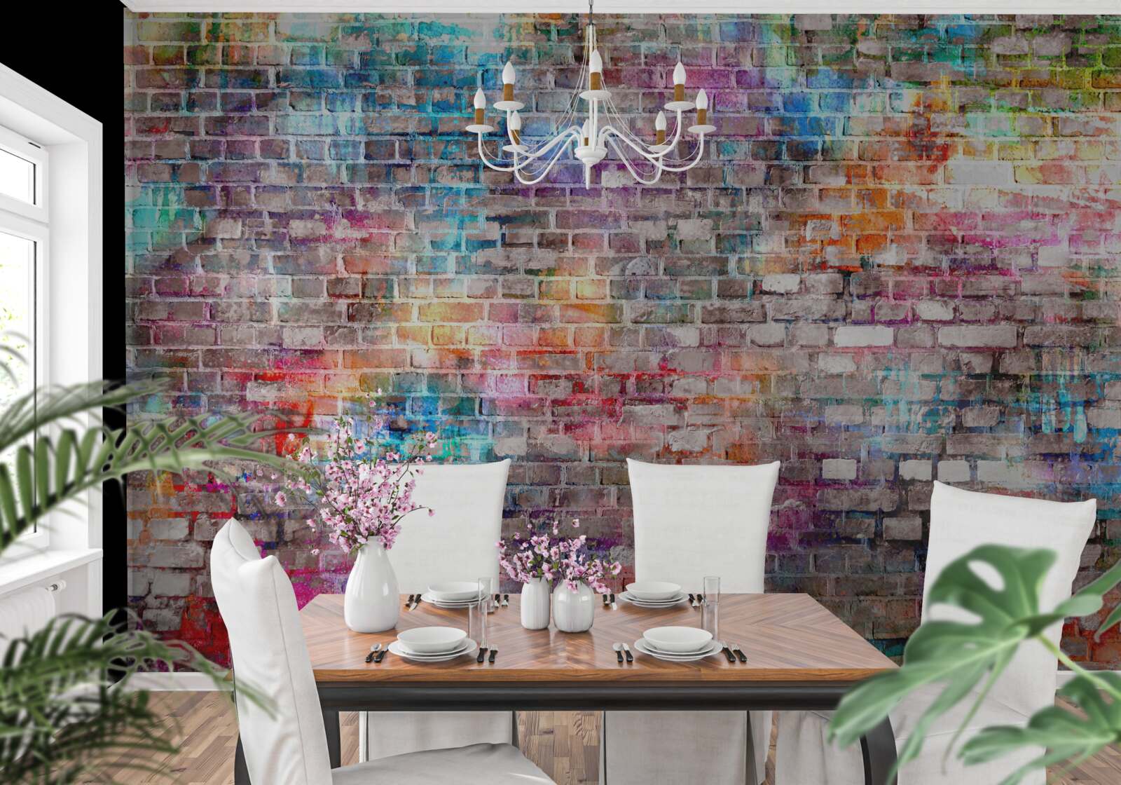 Fototapeten Visuell reiches Bild der Wand im Grunge -Stil, Hintergrund