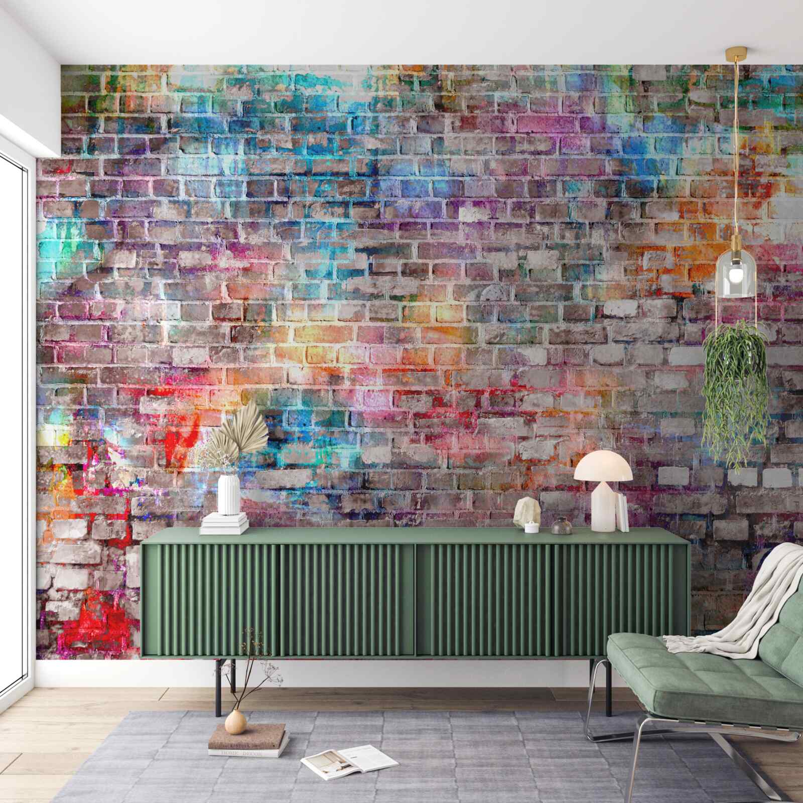 Fototapeten Visuell reiches Bild der Wand im Grunge -Stil, Hintergrund