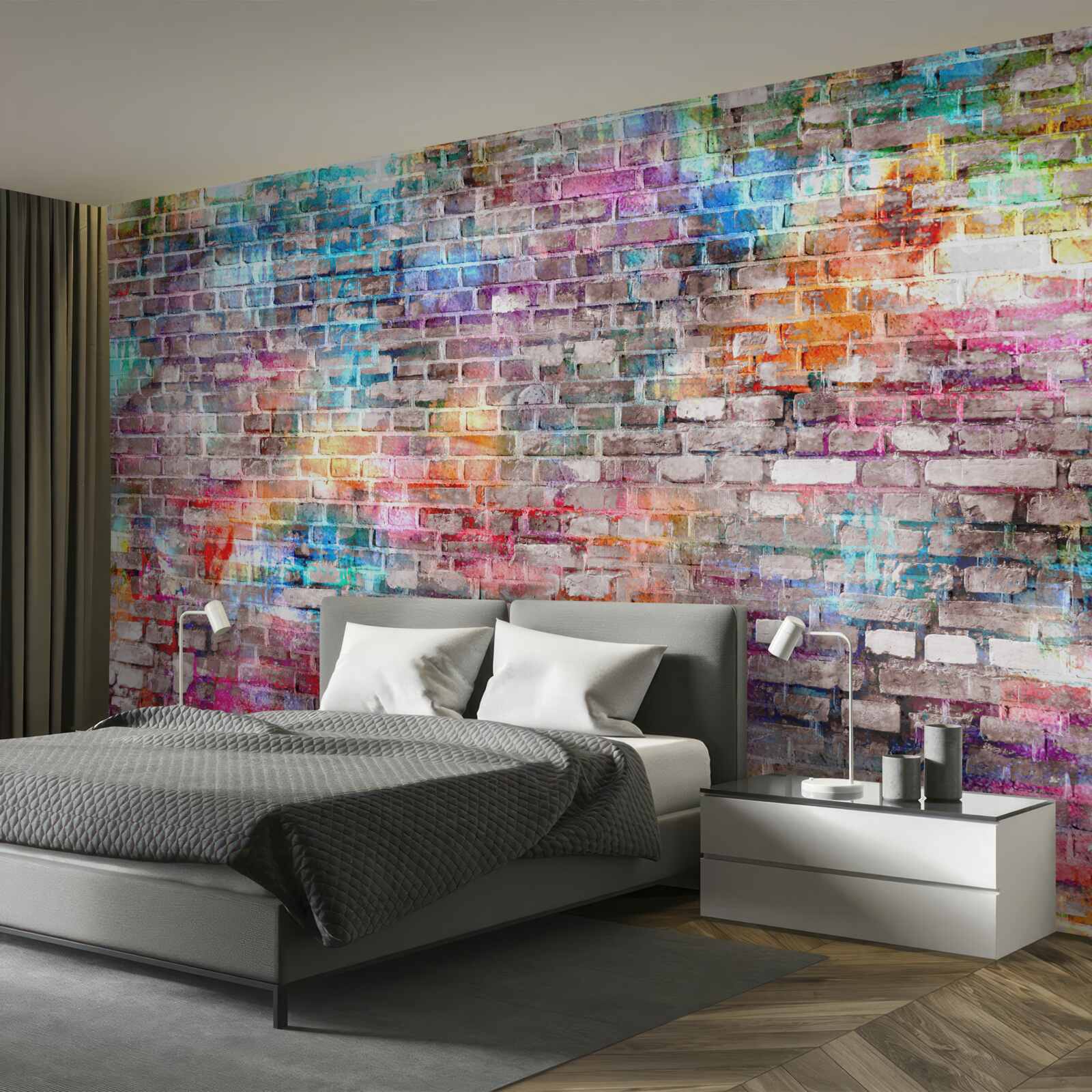 Fototapeten Visuell reiches Bild der Wand im Grunge -Stil, Hintergrund