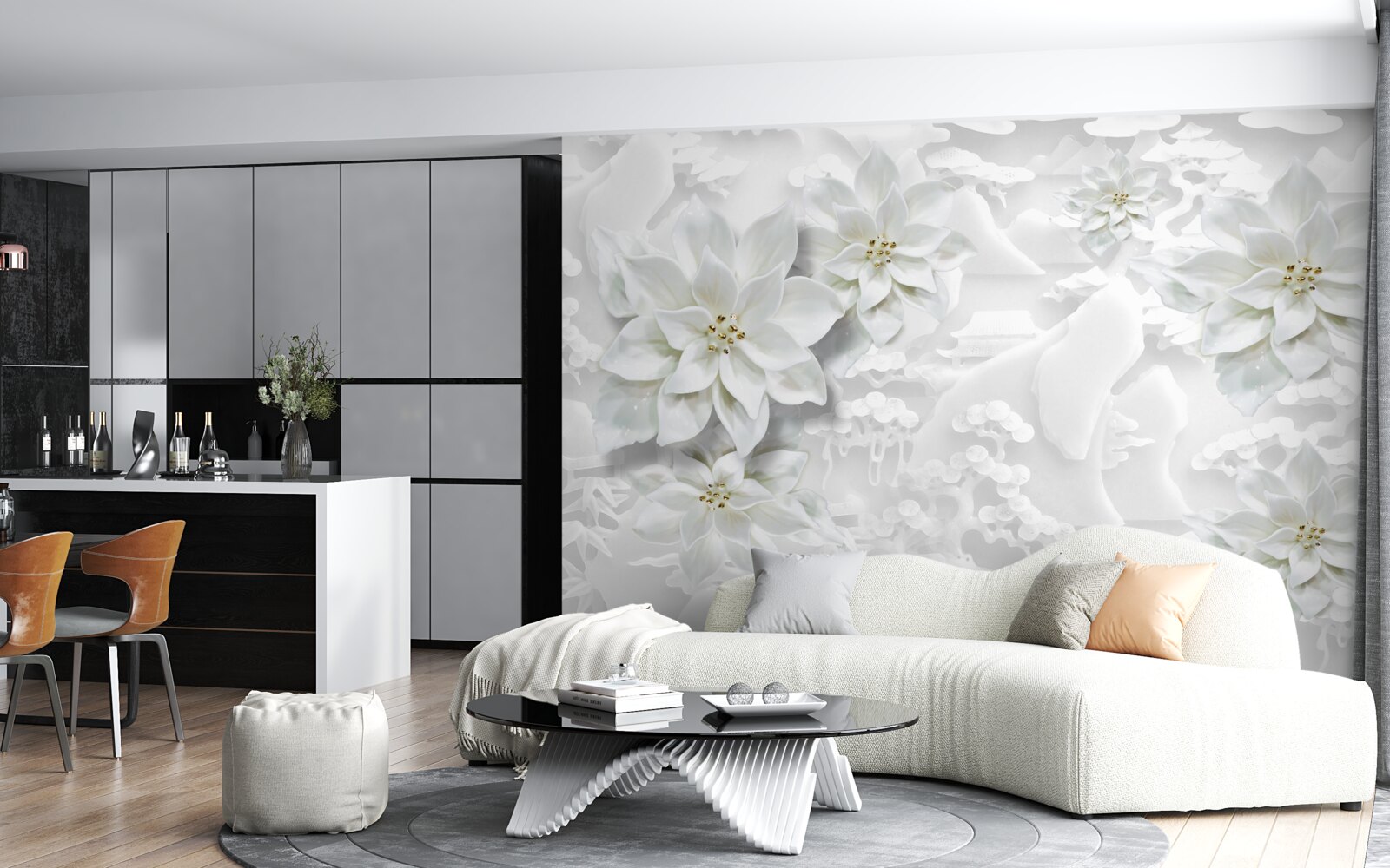 Fototapeten Weiße Blumen