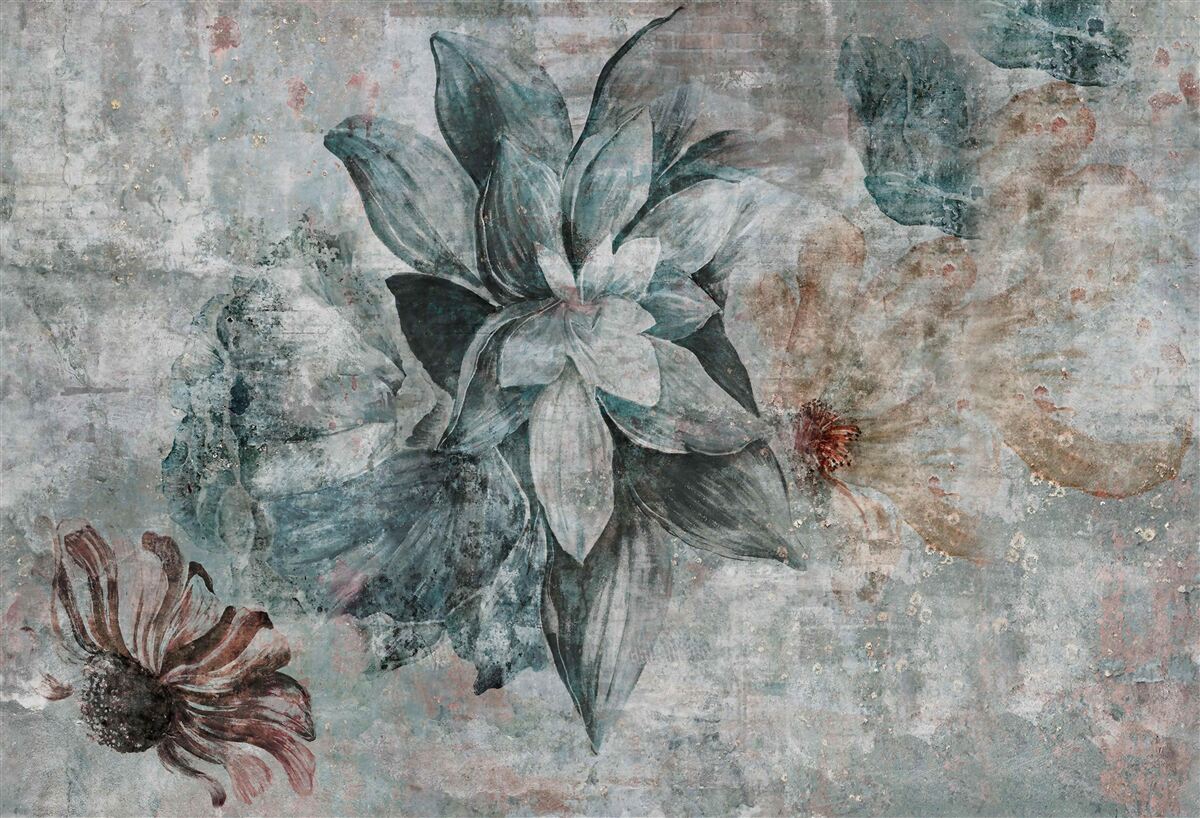 Fototapeten Blumen im Vintage -Stil dekoriert