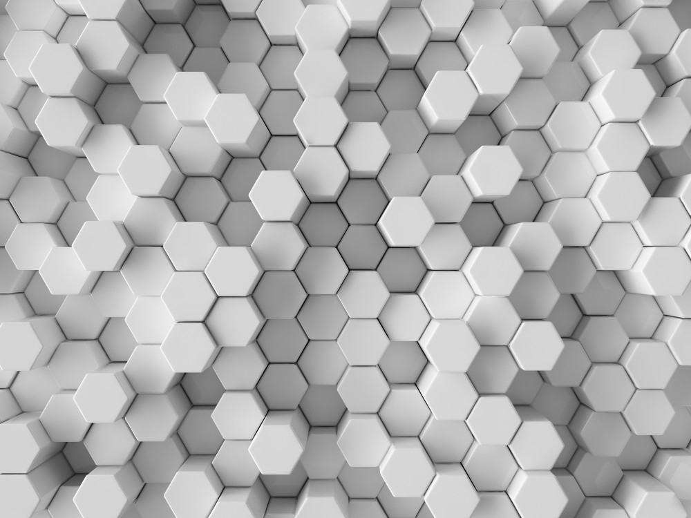 Fototapeten Große hexagonale Formen