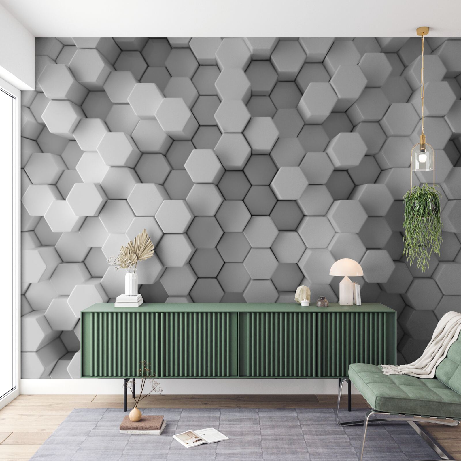 Fototapeten Große hexagonale Formen
