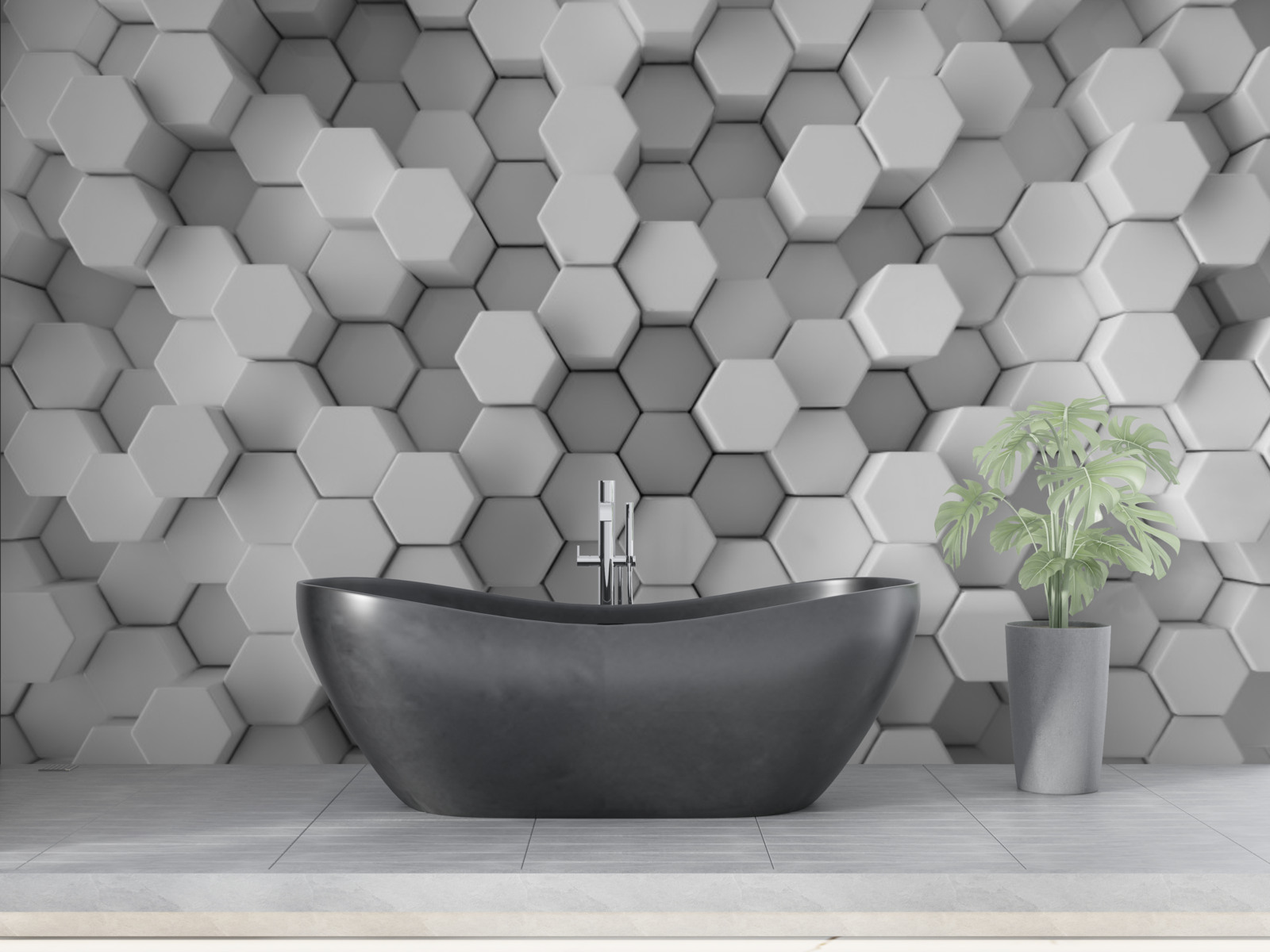 Fototapeten Große hexagonale Formen