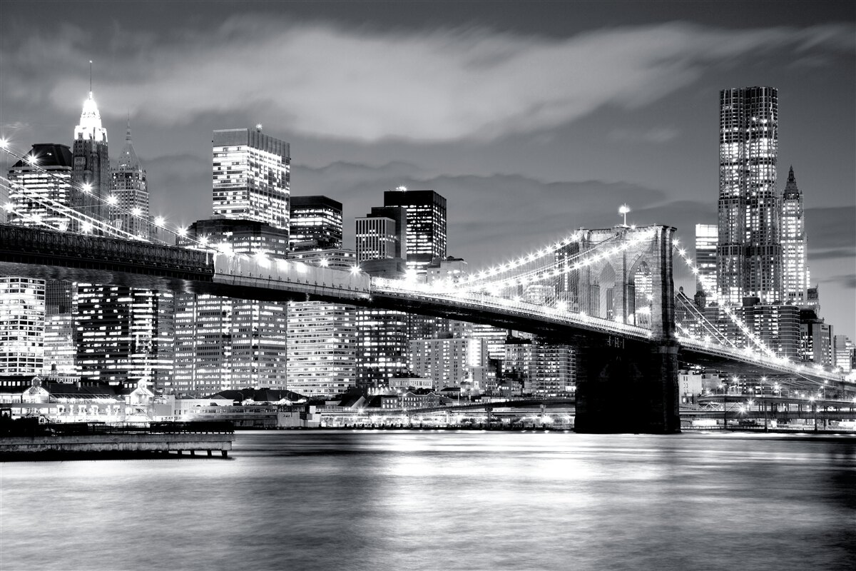 Fototapeten New York in Schwarz und Weiß