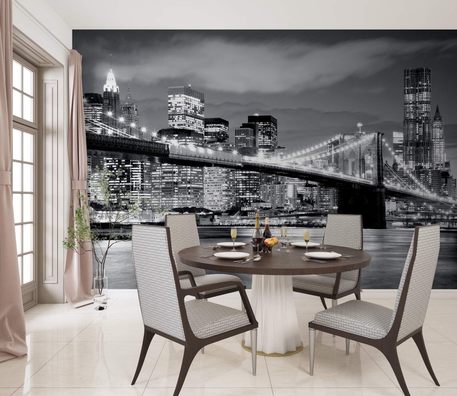 Fototapeten New York in Schwarz und Weiß