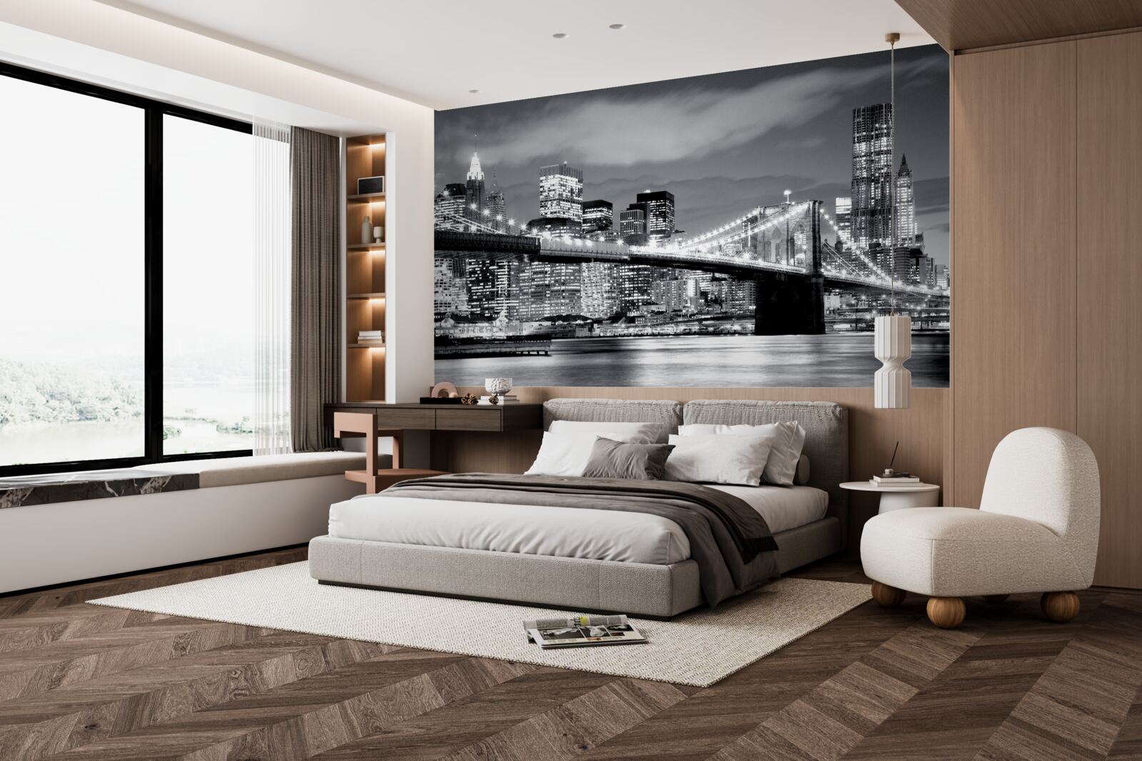 Fototapeten New York in Schwarz und Weiß