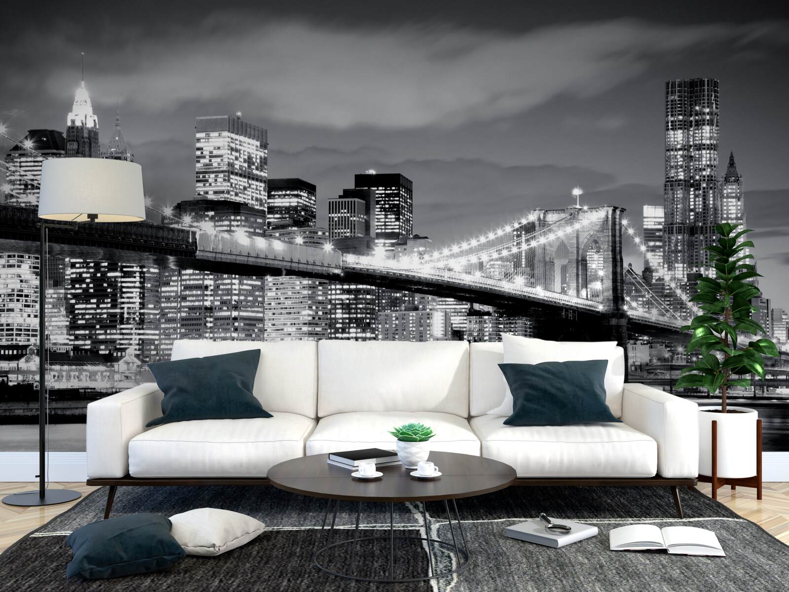 Fototapeten New York in Schwarz und Weiß