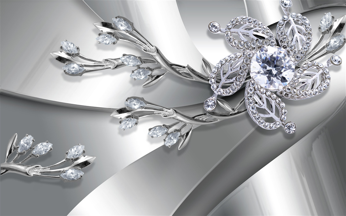 Fototapeten Diamantblumen