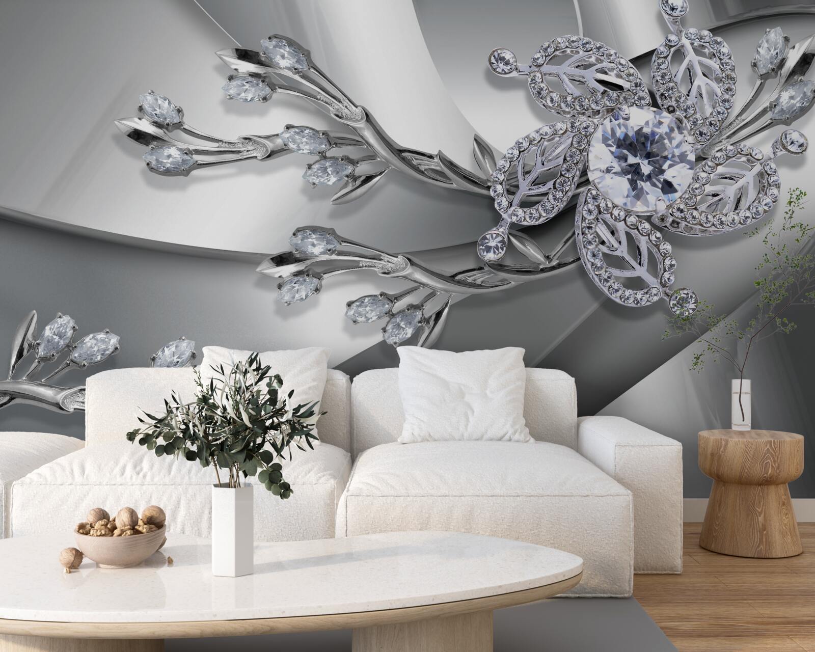 Fototapeten Diamantblumen